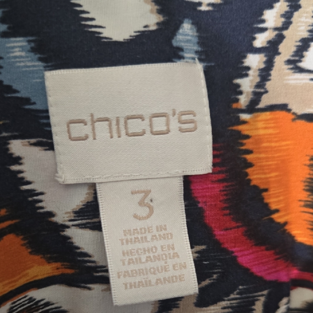 Chico's Vibrant Patterned Button Down Shirt - image 2